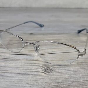 Coach Eyeglasses HC 5136 9001 Shiny Silver Frames Only 53-17-140 Metal Half Rim